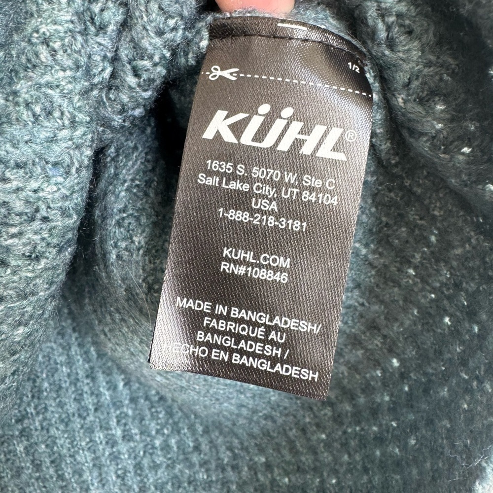 NWT KUHL sienna sweater in mineral blue Medium - Picture 6 of 9